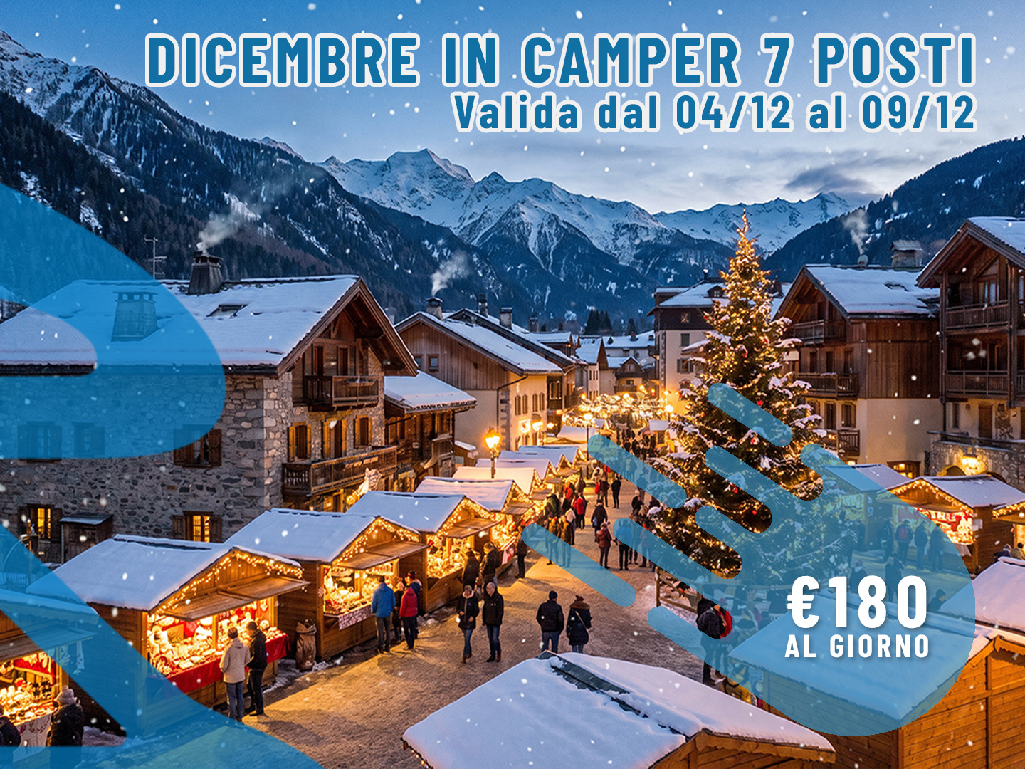 [Dicembre] Offerta noleggio Camper: 4 giorni per 7 persone